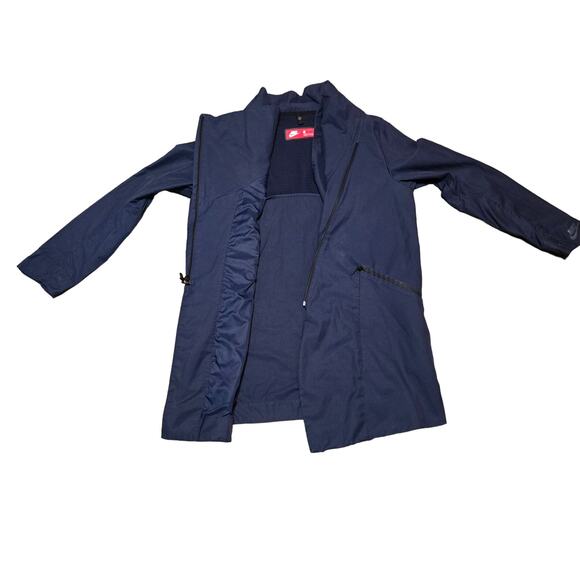 Nike Sportswear Tech Aeroloft Parka Asymetrical Zip Navy Blue Jacket Size Large - Picture 5 of 8